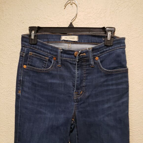 Madewell Jeans 26 9" High Rise Skinny Dark Wash Style - Picture 4 of 10